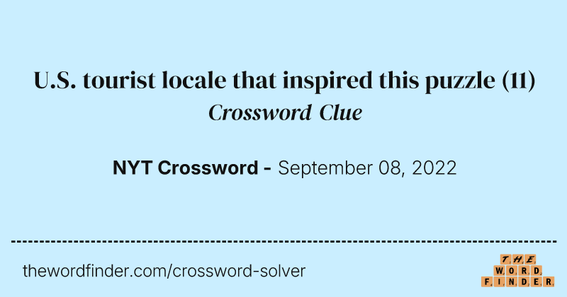 U.S. tourist locale that inspired this puzzle crossword clue image