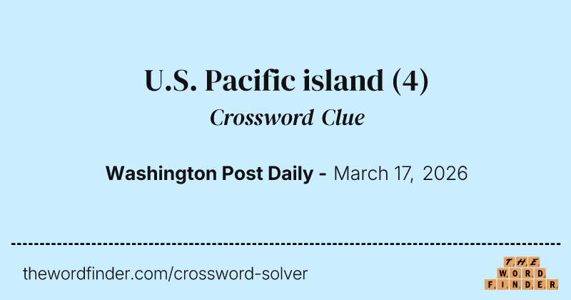U.S. Pacific island crossword clue image