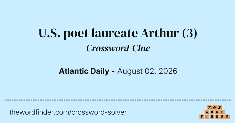 U.S. poet laureate Arthur crossword clue image