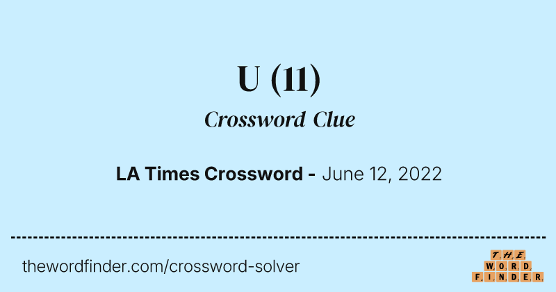 U crossword clue image