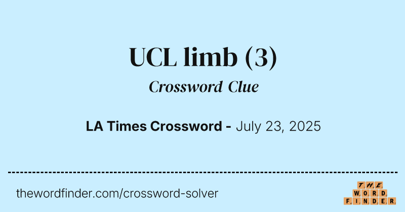 UCL limb crossword clue image