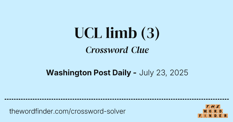 UCL limb crossword clue image