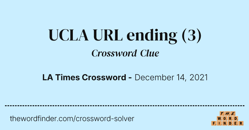 UCLA URL ending crossword clue image
