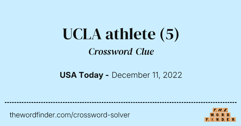 UCLA athlete crossword clue image
