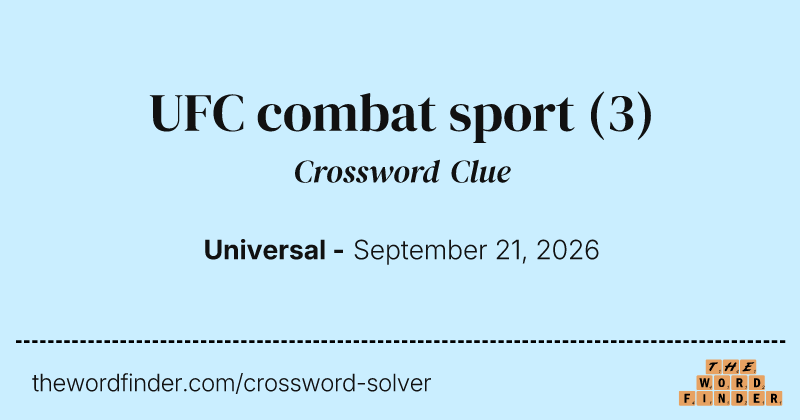 UFC combat sport crossword clue image