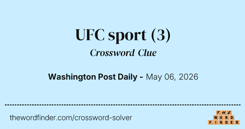 UFC sport crossword clue image