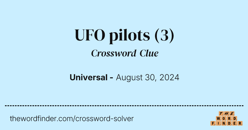 UFO pilots crossword clue image