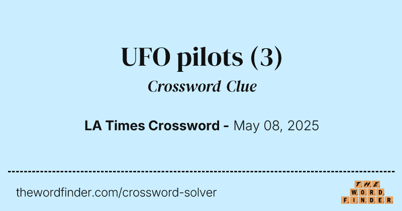 UFO pilots crossword clue image