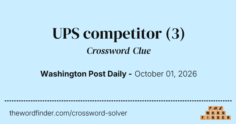 UPS competitor crossword clue image