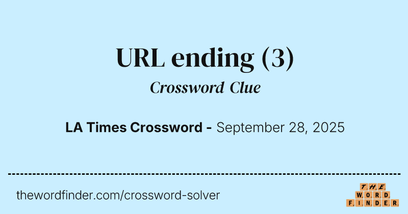 URL ending crossword clue image