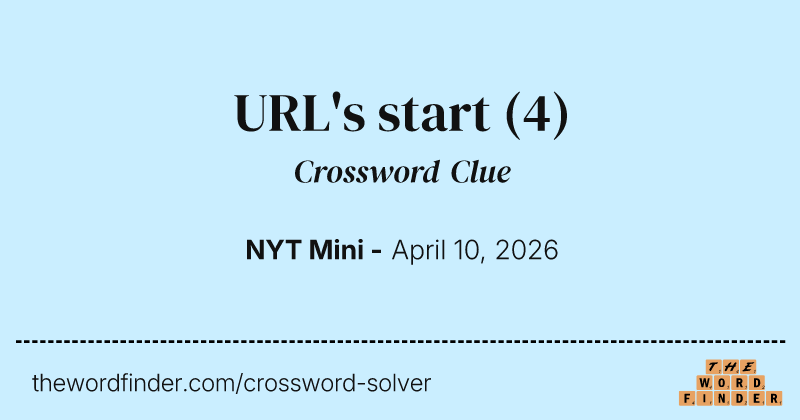 URL's start crossword clue image