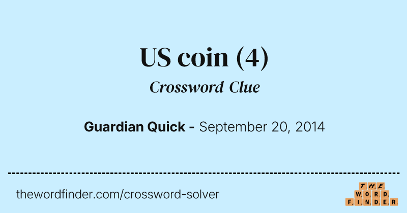 US coin crossword clue image