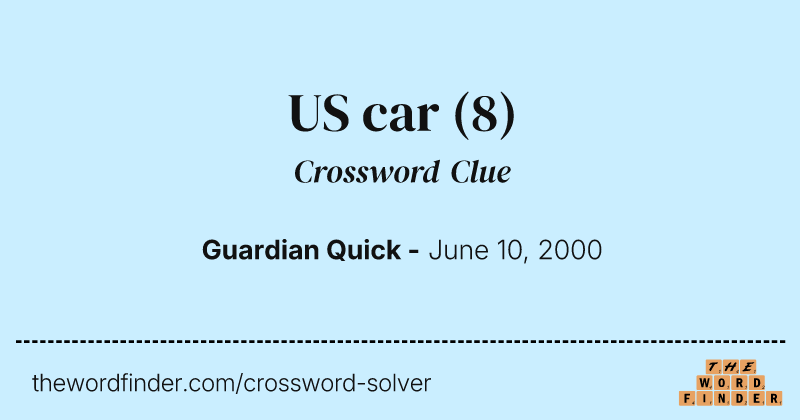 US car crossword clue image