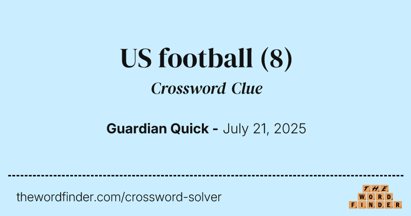US football crossword clue image