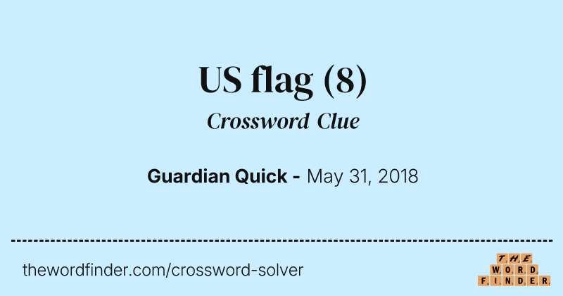 US flag crossword clue image