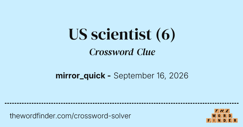 US scientist crossword clue image
