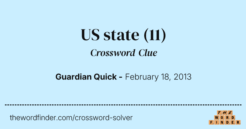 US state crossword clue image