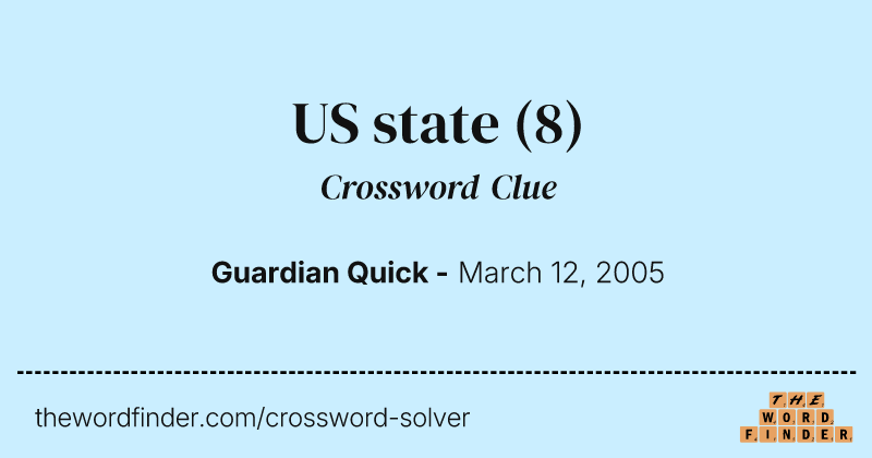 US state crossword clue image