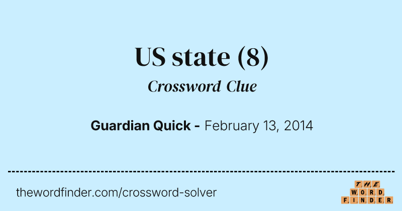 US state crossword clue image