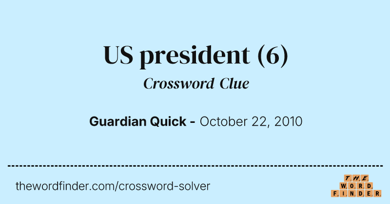 US president crossword clue image