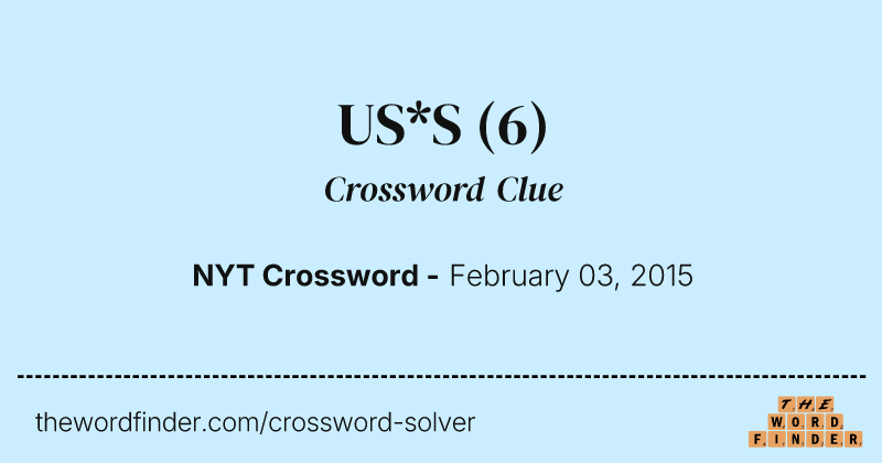 US*S crossword clue image
