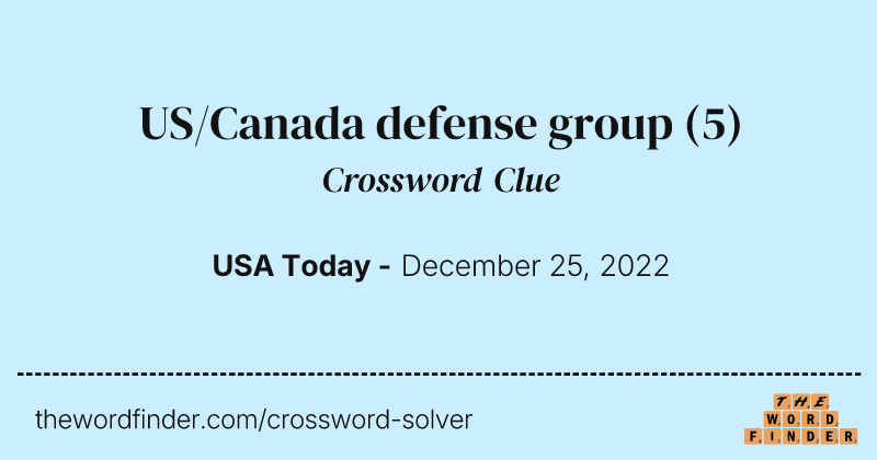 US/Canada defense group crossword clue image