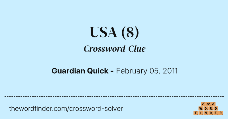 USA crossword clue image