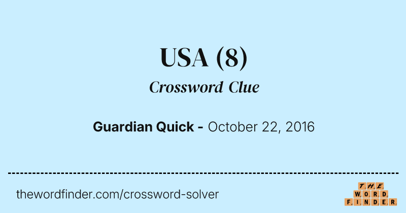 USA crossword clue image