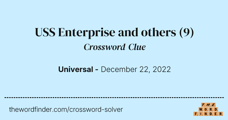 USS Enterprise and others crossword clue image