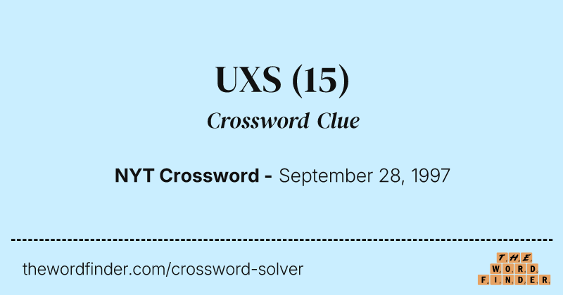 UXS crossword clue image