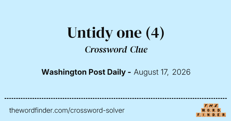 Untidy one crossword clue image
