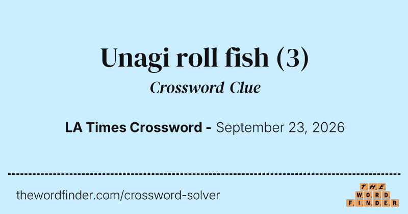 Unagi roll fish crossword clue image