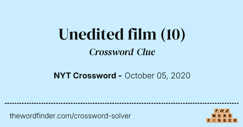 Unedited film crossword clue image