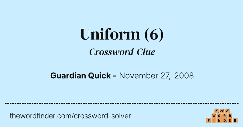 Uniform crossword clue image