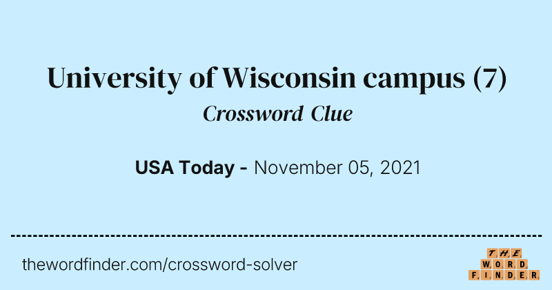 University of Wisconsin campus crossword clue image