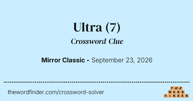 Ultra crossword clue image