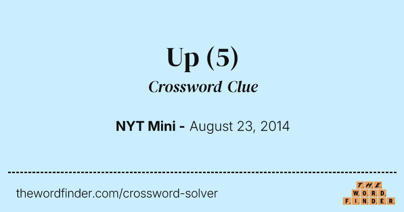 Up crossword clue image
