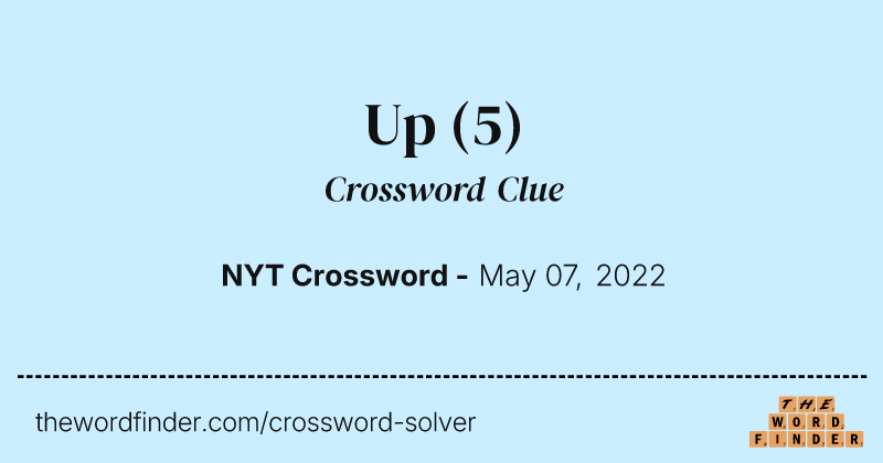 Up crossword clue image