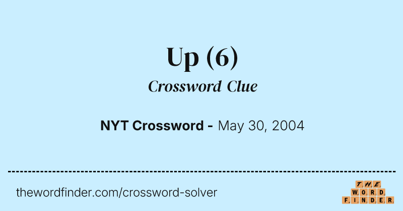 Up crossword clue image