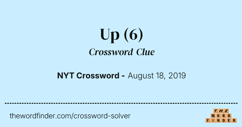 Up crossword clue image