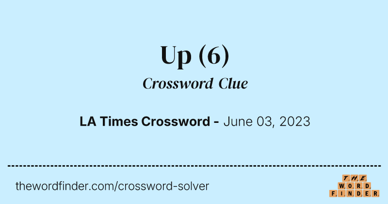 Up crossword clue image