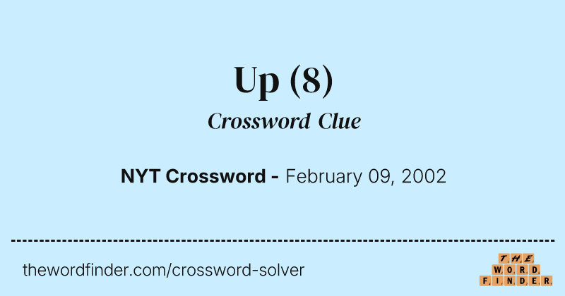Up crossword clue image