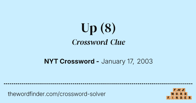 Up crossword clue image