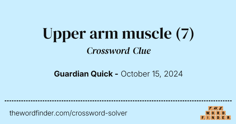 Upper arm muscle crossword clue image
