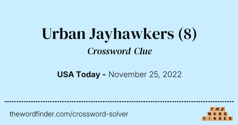 Urban Jayhawkers crossword clue image