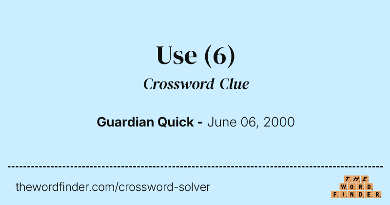 Use crossword clue image