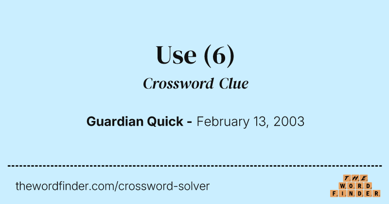 Use crossword clue image