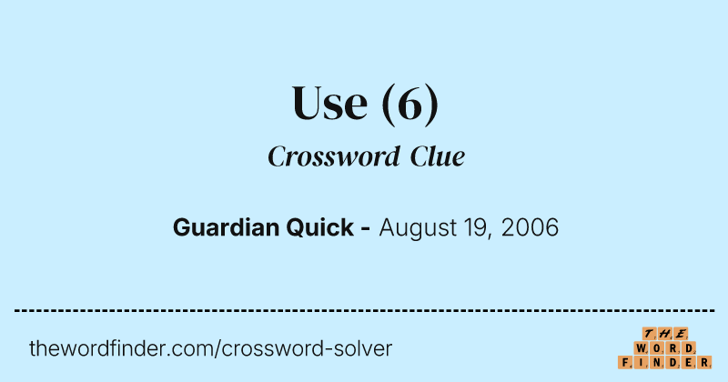 Use crossword clue image