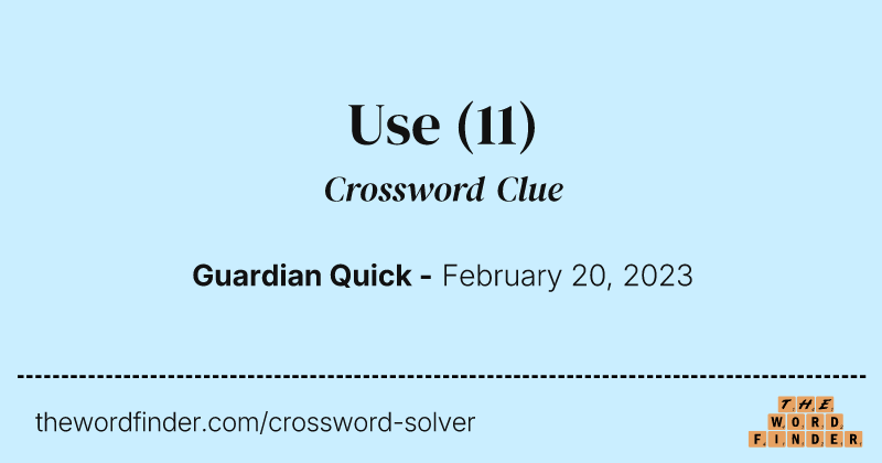 Use crossword clue image
