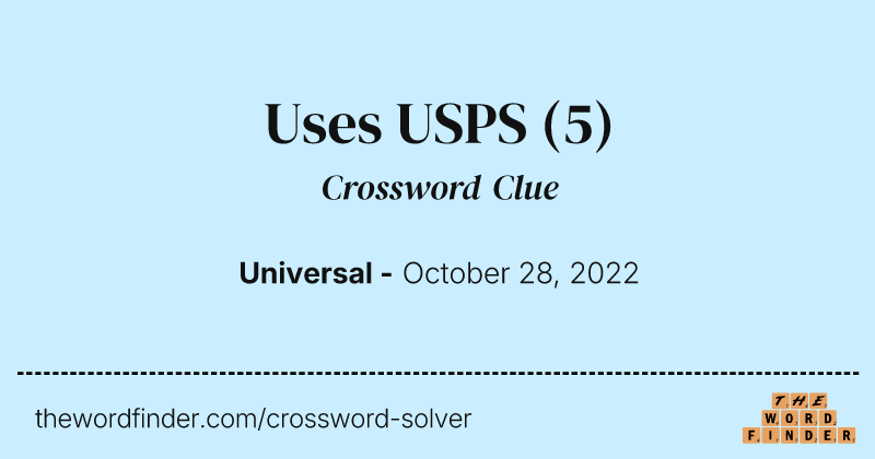 Uses USPS crossword clue image